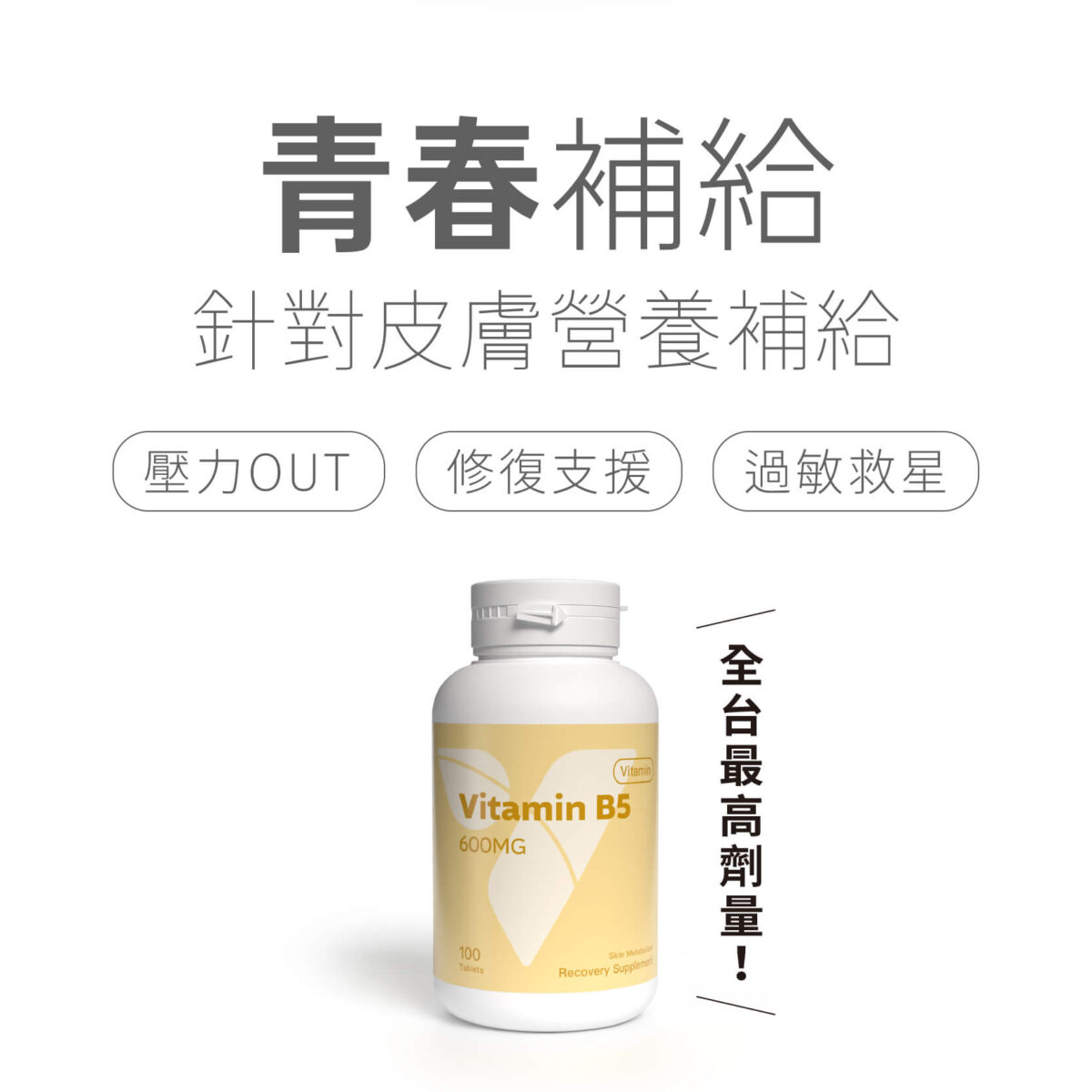 VITA B5 VITA維他命B5(泛酸鈣)600mg:圖片 2